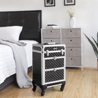 Make -up suitcase - Professional trolley - Hairdressing case with 4 wheels - Black