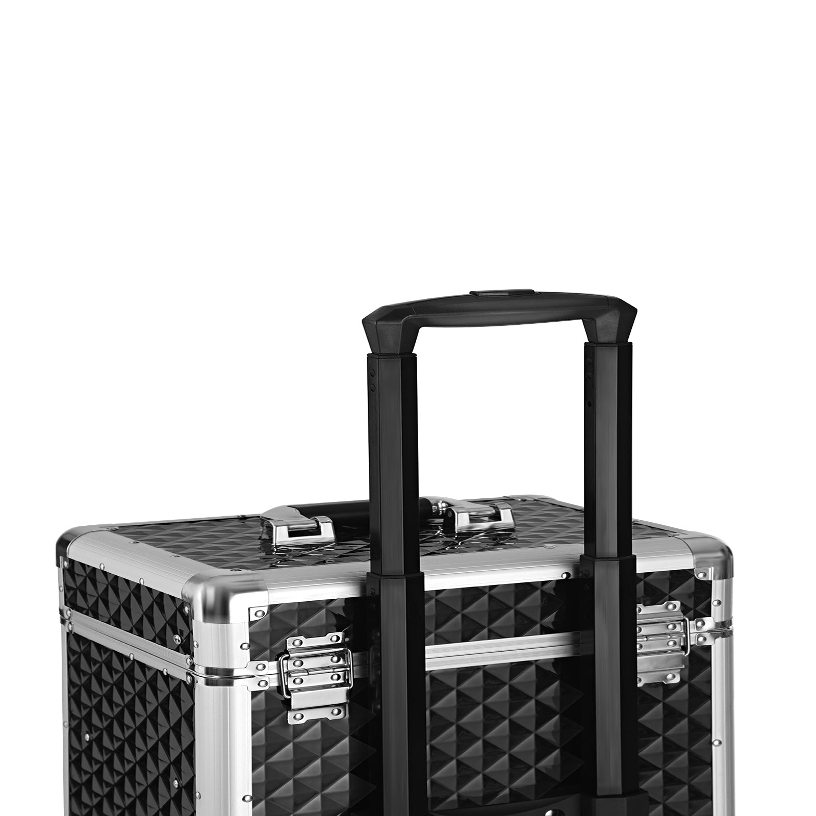 Make -up suitcase - Professional trolley - Hairdressing case with 4 wheels - Black