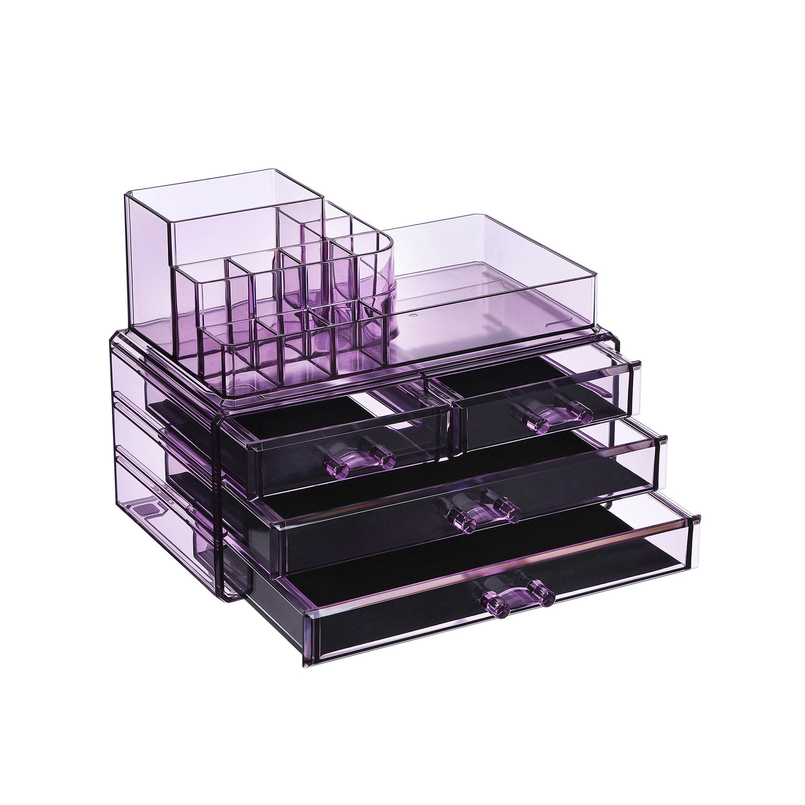 Cosmetic organizer - with drawers - lavender color