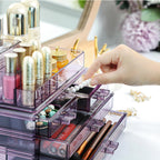 Cosmetic organizer - with drawers - lavender color