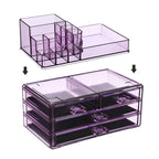 Cosmetic organizer - with drawers - lavender color