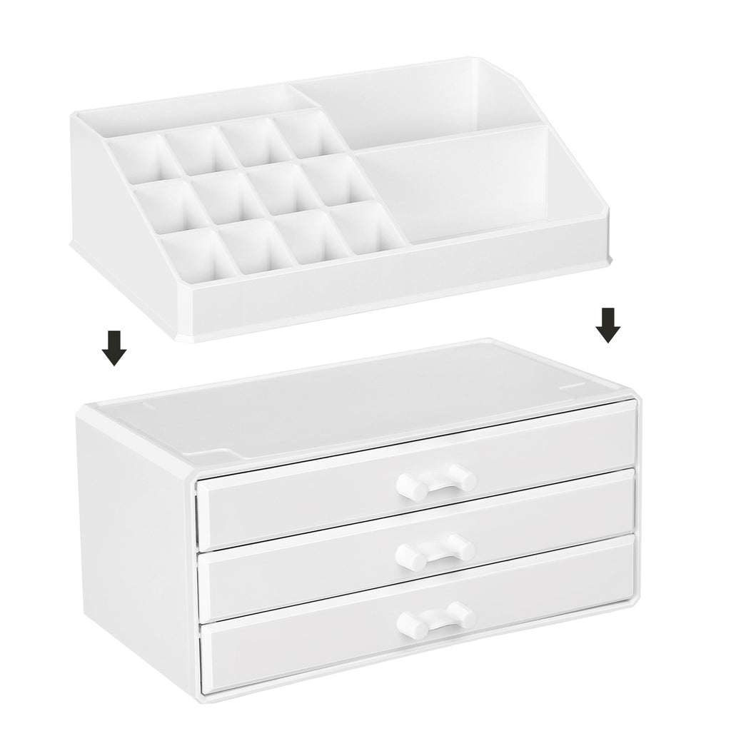 Make-up Organizer-White Acrylic