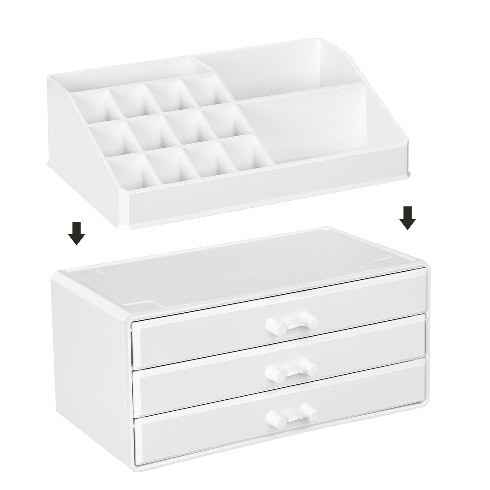 Make-up Organizer-White Acrylic