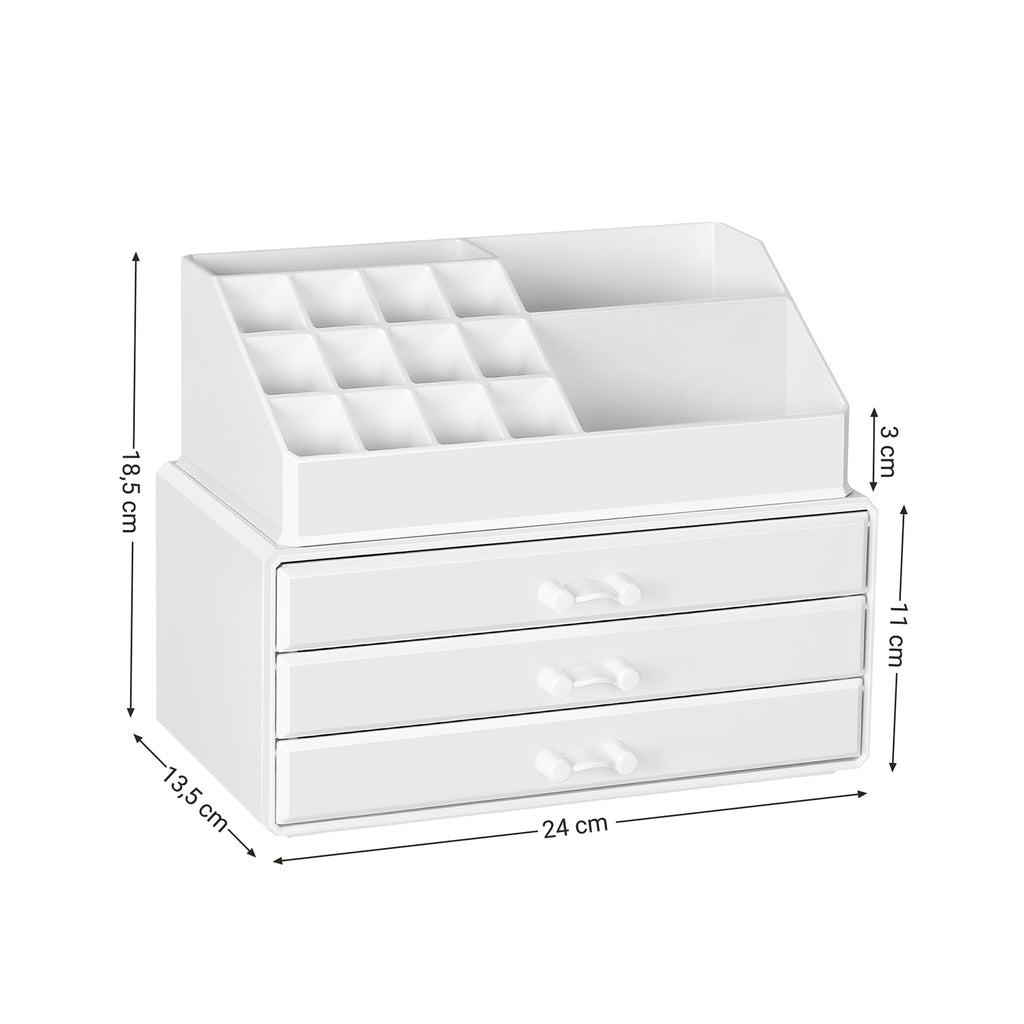 Make-up Organizer-White Acrylic