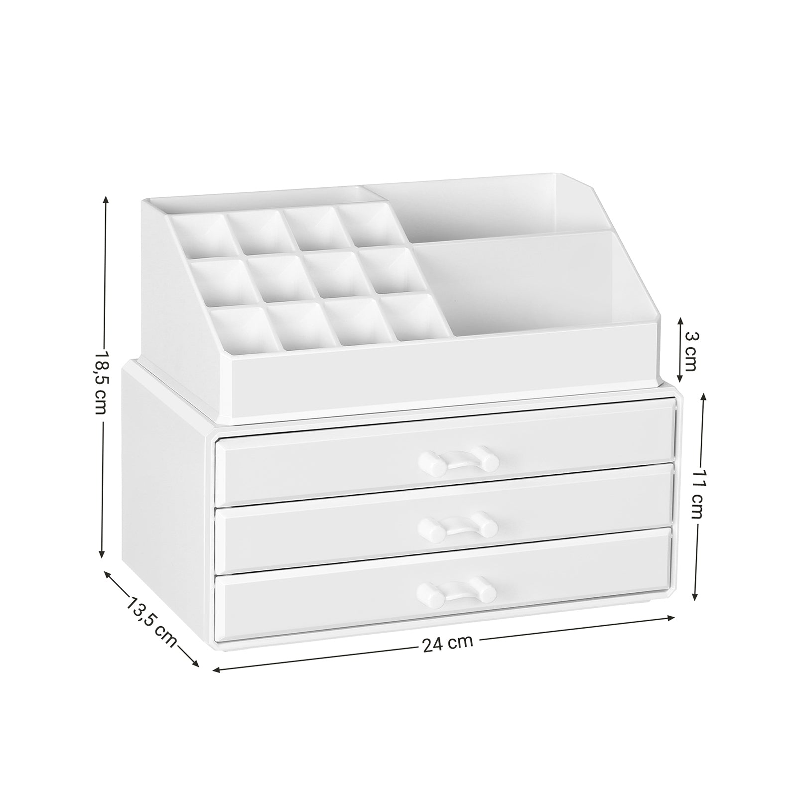 Make-up Organizer-White Acrylic