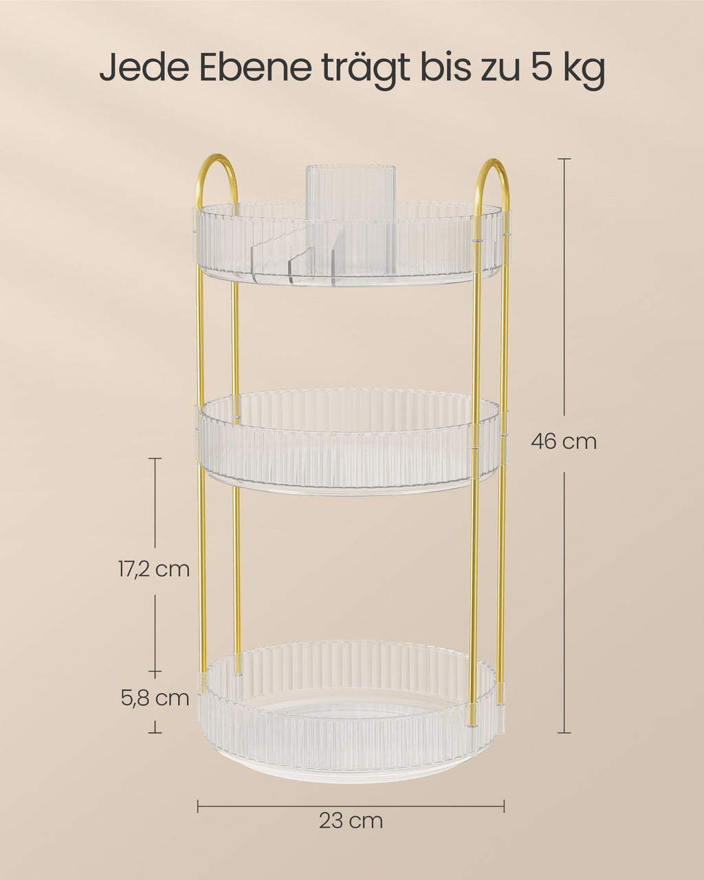 Make-up Organizer-3 levels-Gift Idea-Transparent