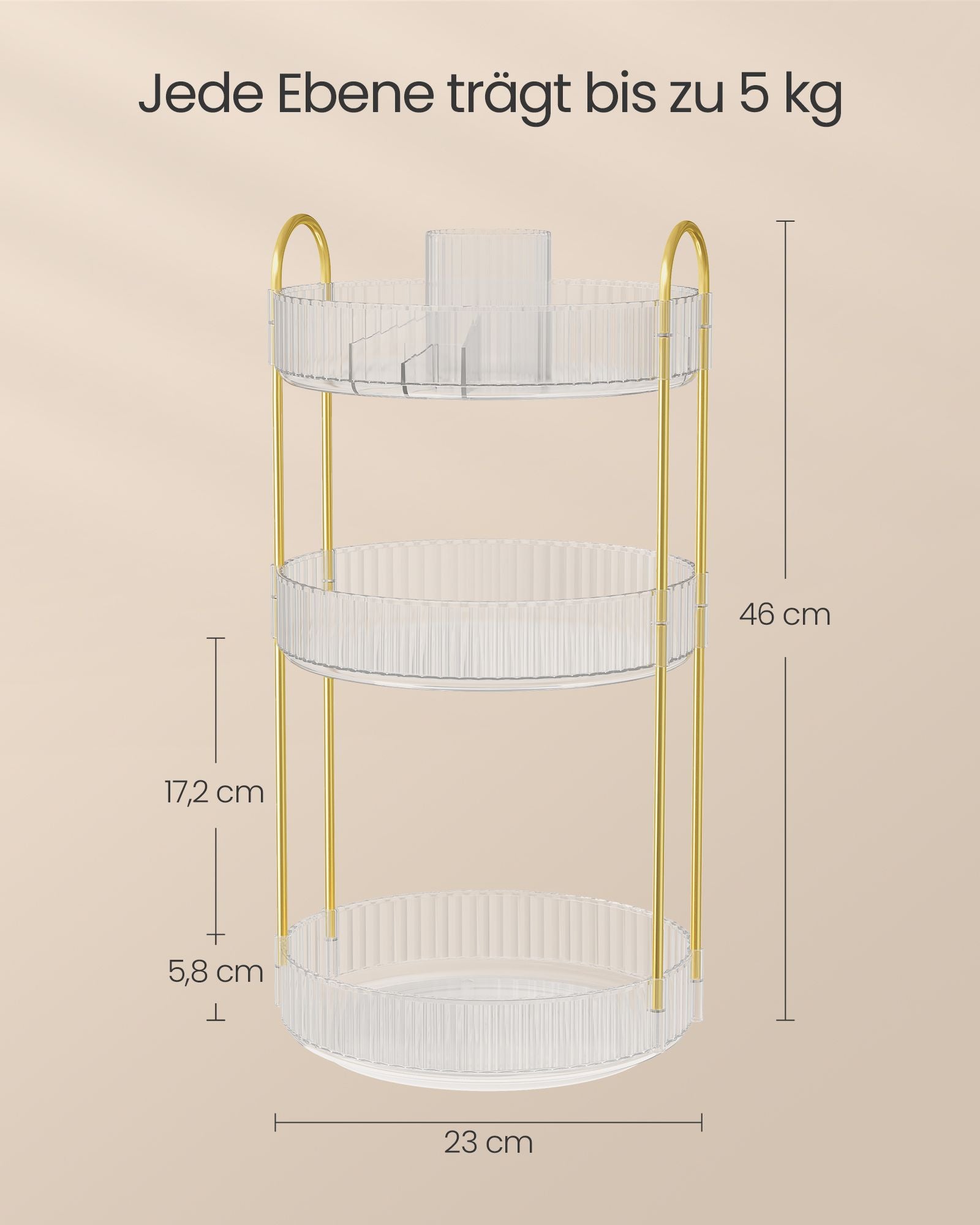 Make-up Organizer-3 levels-Gift Idea-Transparent