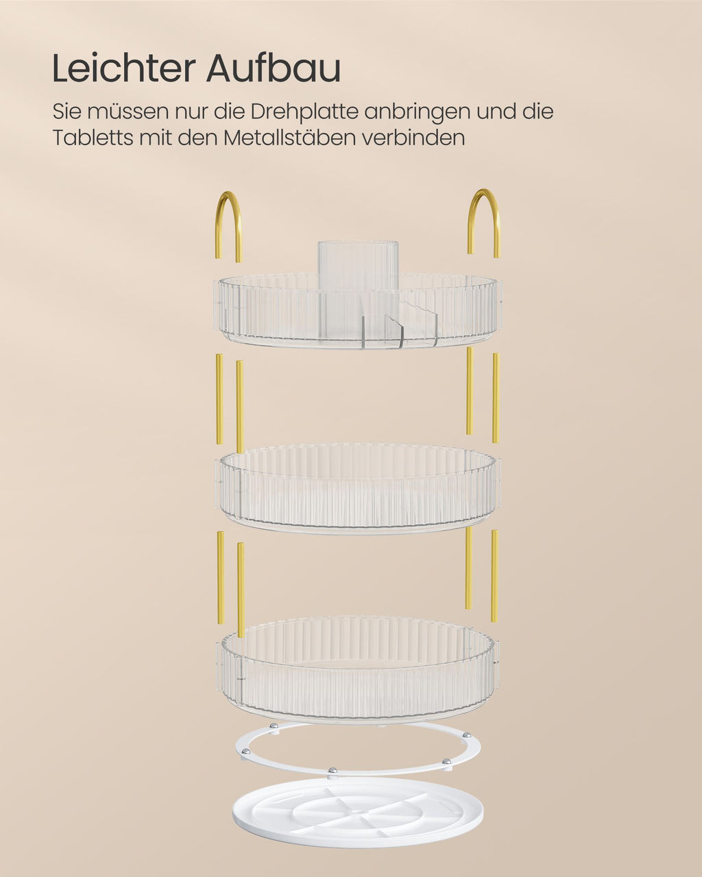 Make-up Organizer-3 levels-Gift Idea-Transparent
