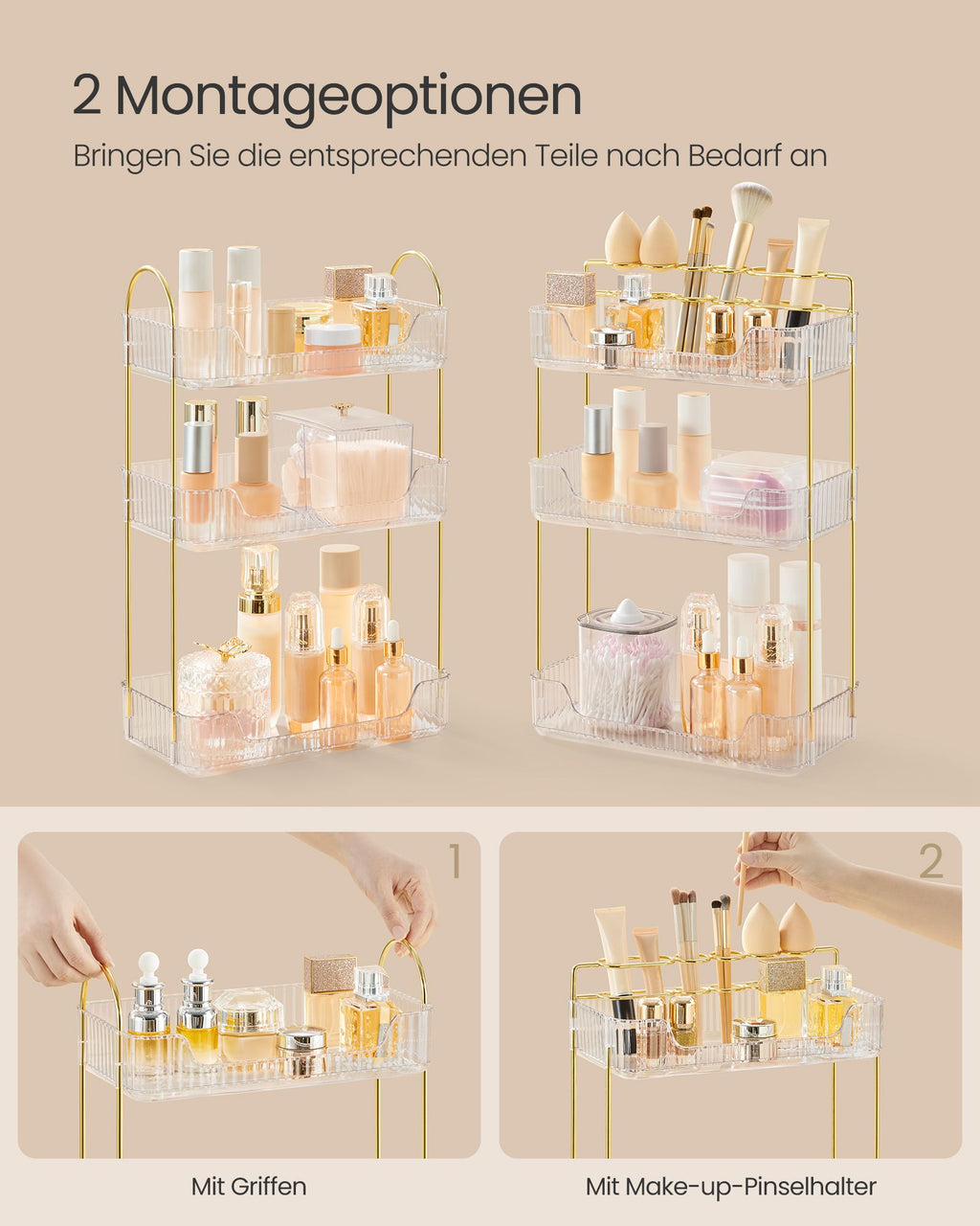 Rectangular Make-up Organizer-Gift Idea-Transparent