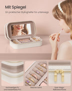 Make-up bag with jewelry box Wolk White