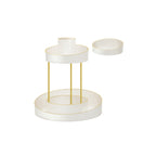 Make-up organizer rotatable with extra bowl of gold colored