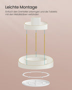 Make-up organizer rotatable with extra bowl of gold colored