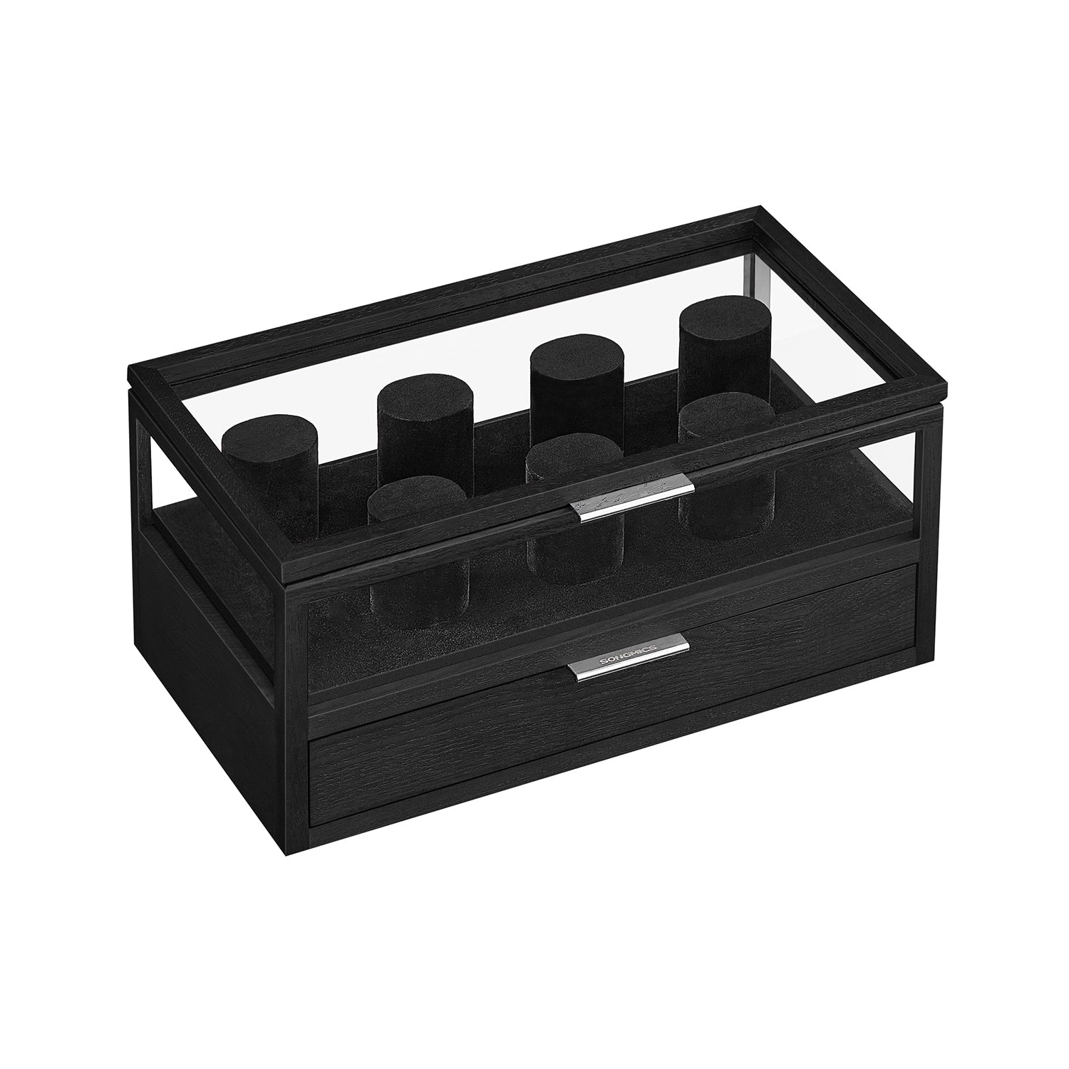 Watch box-2 levels-7 watch cushions-Gift Idea-Koffiebraun