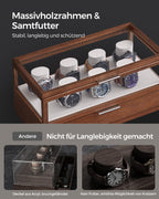 Watch box-2 levels-7 watch cushions-Gift Idea-Koffiebraun