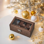 Watchbox with glass lid - 2 layers for 12 watches