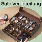 Watchbox with glass lid - 2 layers for 12 watches