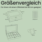 Watchbox with glass lid - 2 layers for 12 watches
