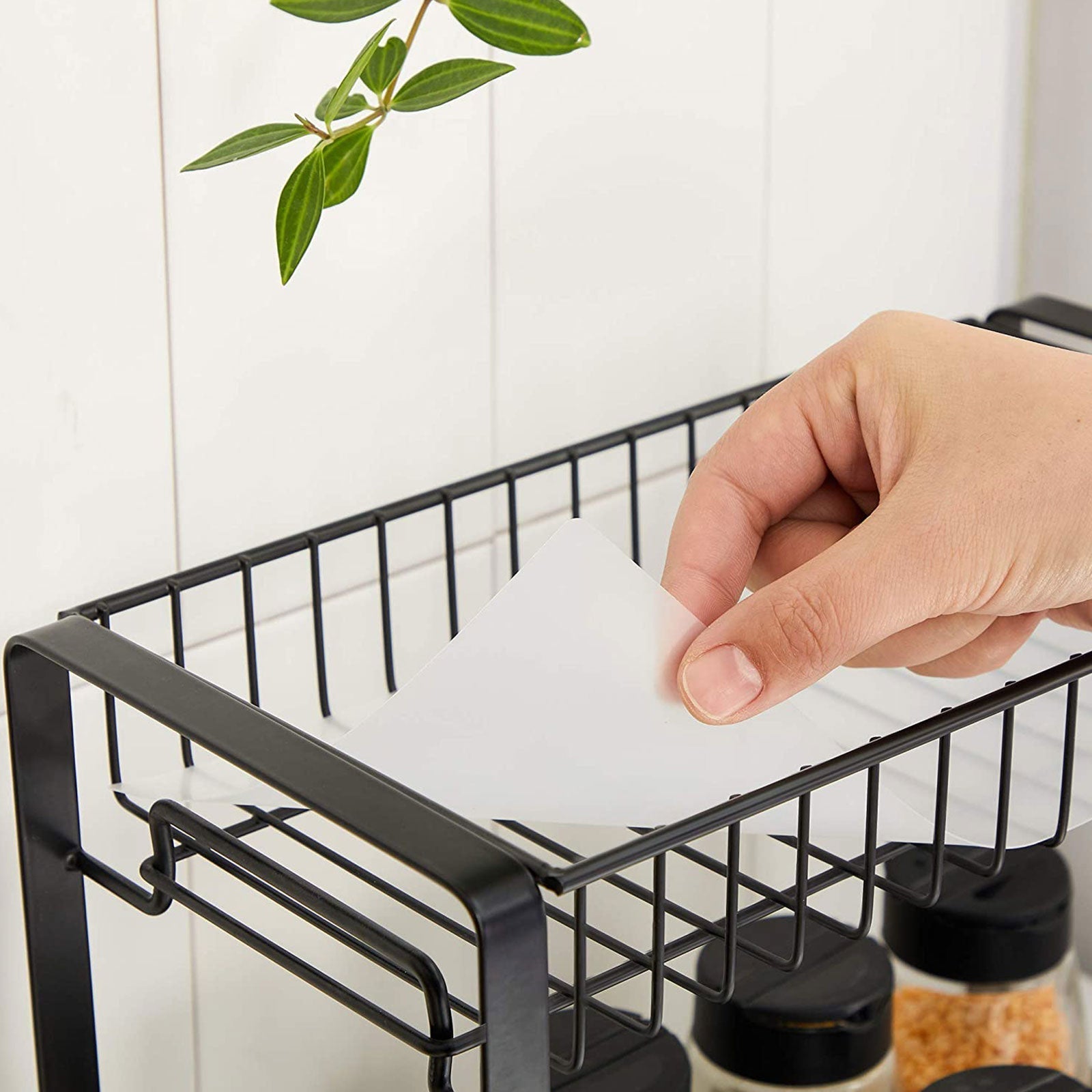 Herb rack - kitchen rack - countertop organizer - bathroom rack - black