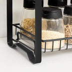 Herb rack - kitchen rack - countertop organizer - bathroom rack - black
