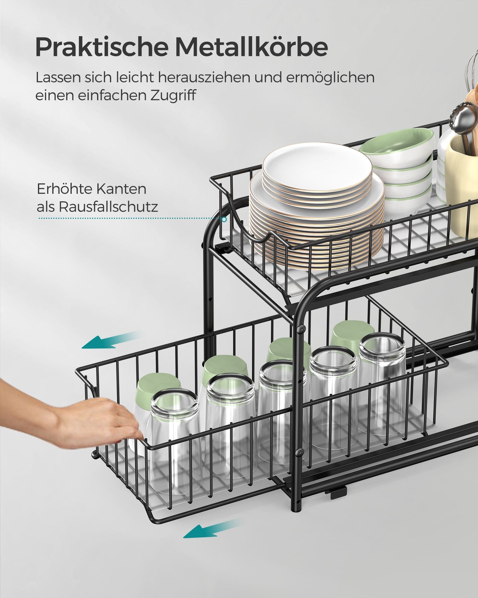 Kitchen Casting Organizer - Stackable - Classic Black
