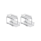 Kitchen Casting Organizer - Set Of 2 - Metallic Silver