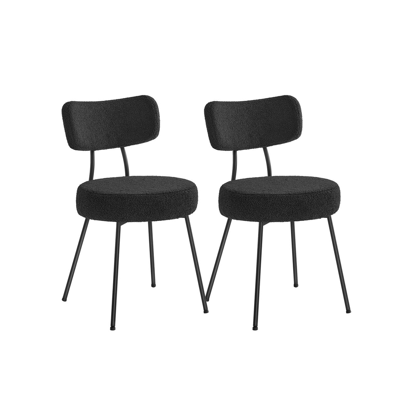 Dining room chair set of 2 with membrane surface ink -black