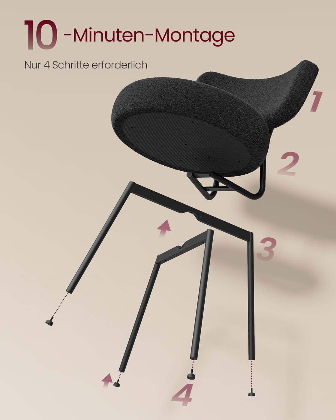 Dining room chair set of 2 with membrane surface ink -black