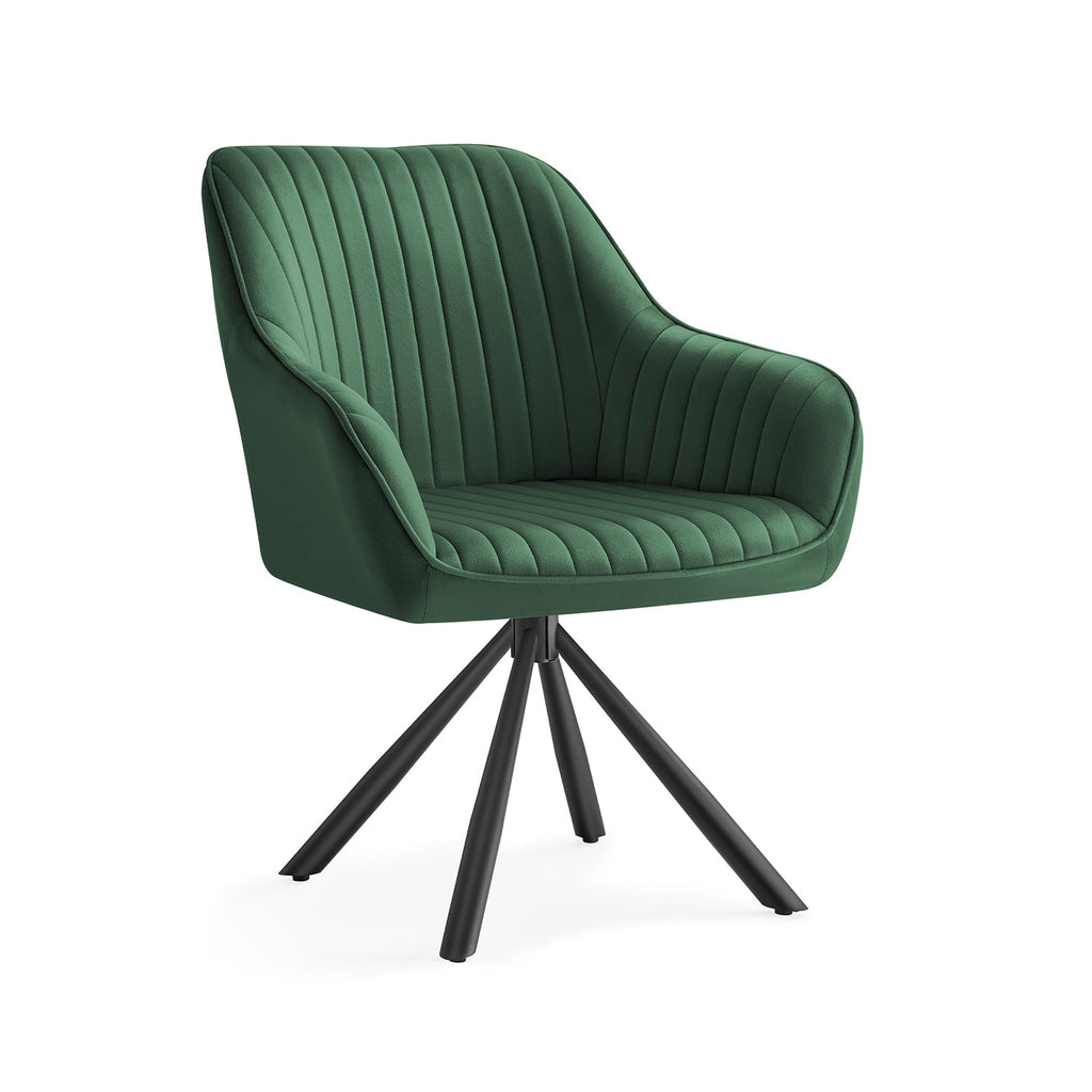 Dining room chair-with armrests, caramel brown ink black