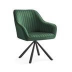 Dining room chair-with armrests, caramel brown ink black
