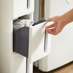 Nisrek - narrow trolley - with 4 drawers - extendable - on wheels - white