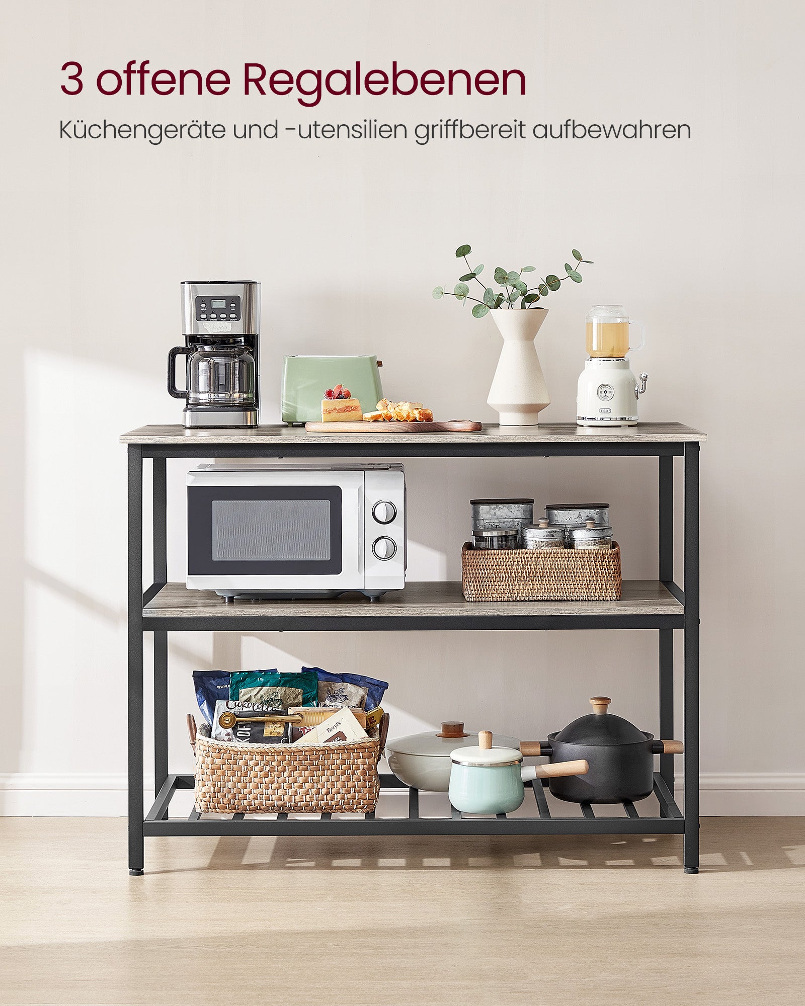 Kitchenplank - 3 levels - 60 × 120 × 90 cm - Industrial Design
