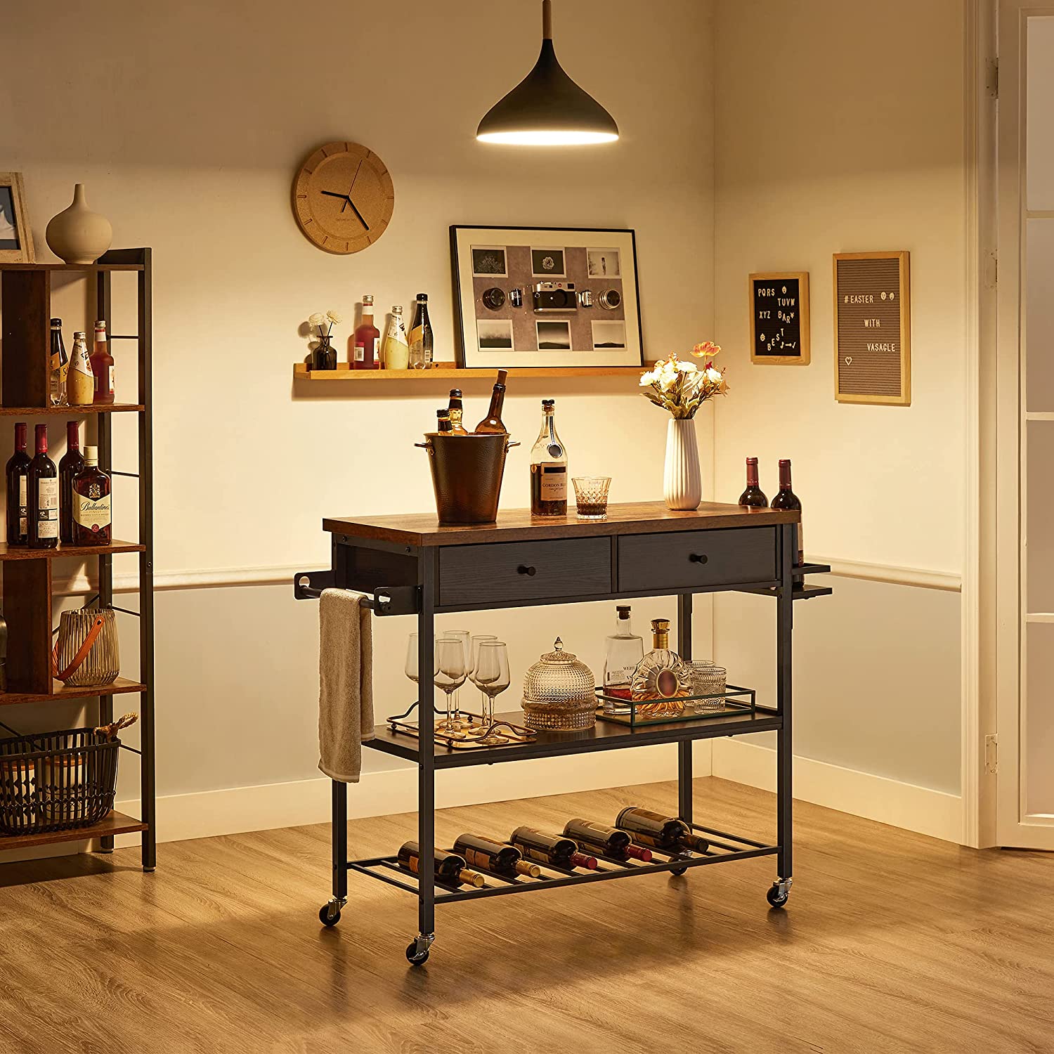 Kitchen trolley - on wheels - Industrial style