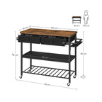 Kitchen trolley - on wheels - Industrial style