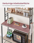 Kitchenplank 6 levels 40 x 100 x 167 cm Gray-black