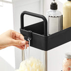 Bathroom trolley - Roller car - With 4 levels - Small - Black