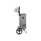 Groceral trolley - Foldable - With refrigerator compartment - Sturdy design - Gray