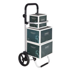 Groceral trolley - Foldable - With refrigerator compartment - Sturdy design - Gray