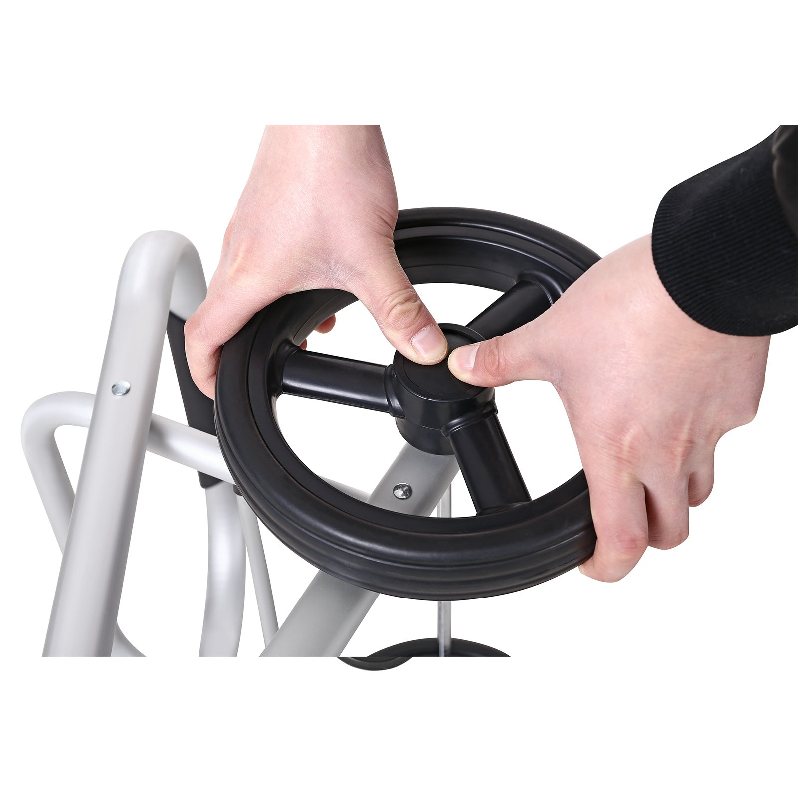 Groceral trolley - Foldable - With refrigerator compartment - Sturdy design - Gray
