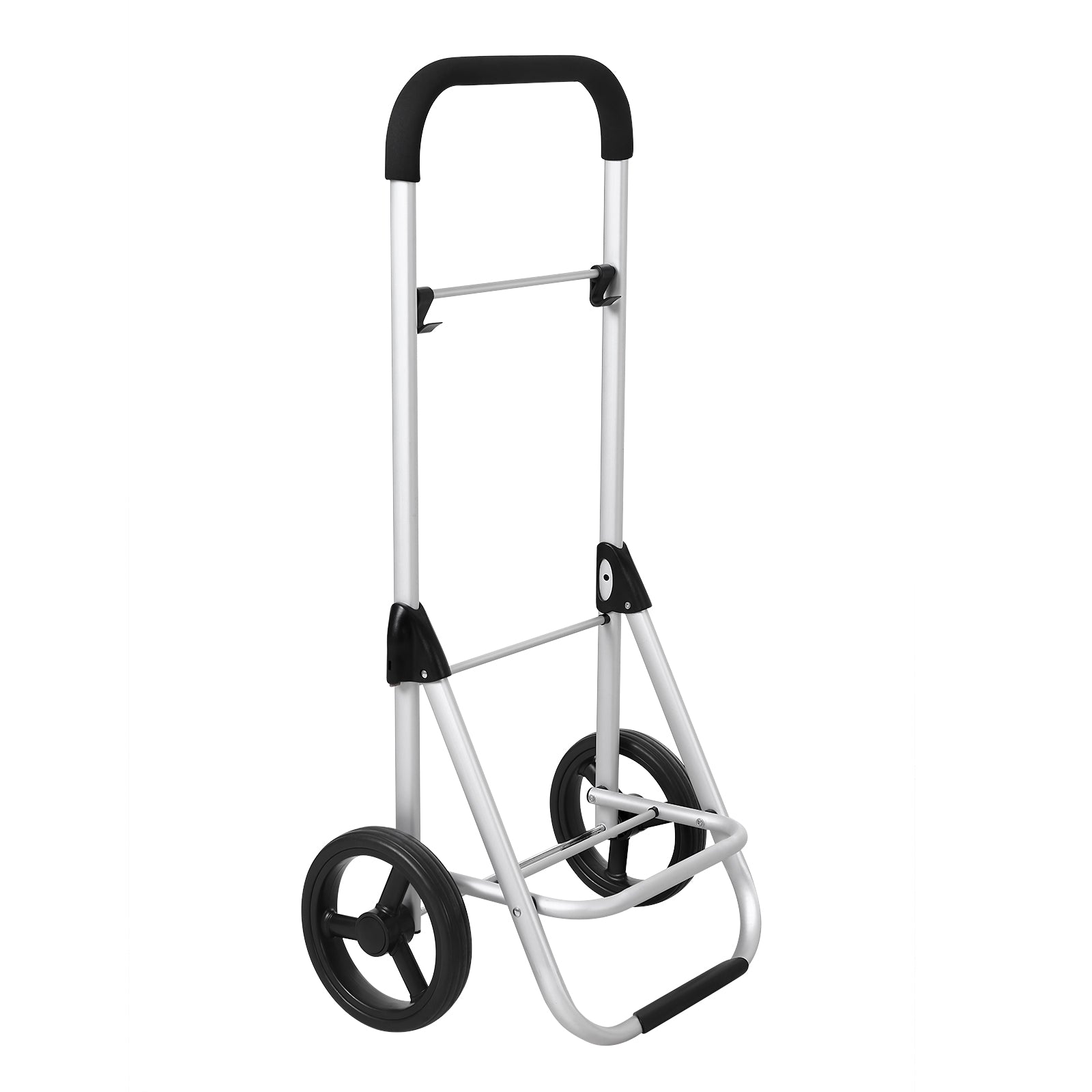 Groceral trolley - Foldable - With refrigerator compartment - Sturdy design - Gray