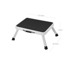 Foldable staircase - with non -slip mat - up to 150 kg - white