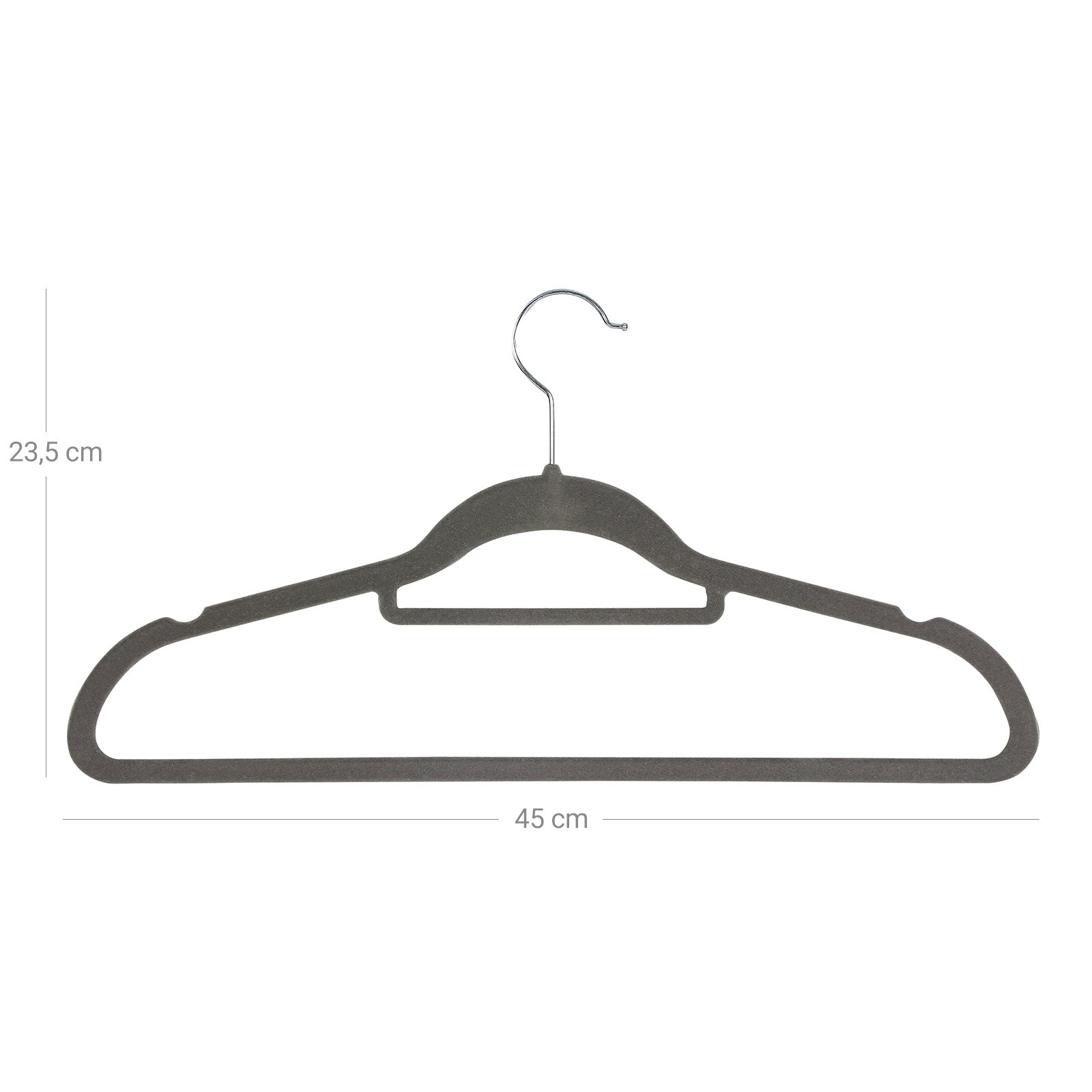 Clothing hangers - velvet - anti -slip - set of 20