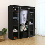 Wardrobe - Fabric wardrobe - 175 x 150 cm - Black
