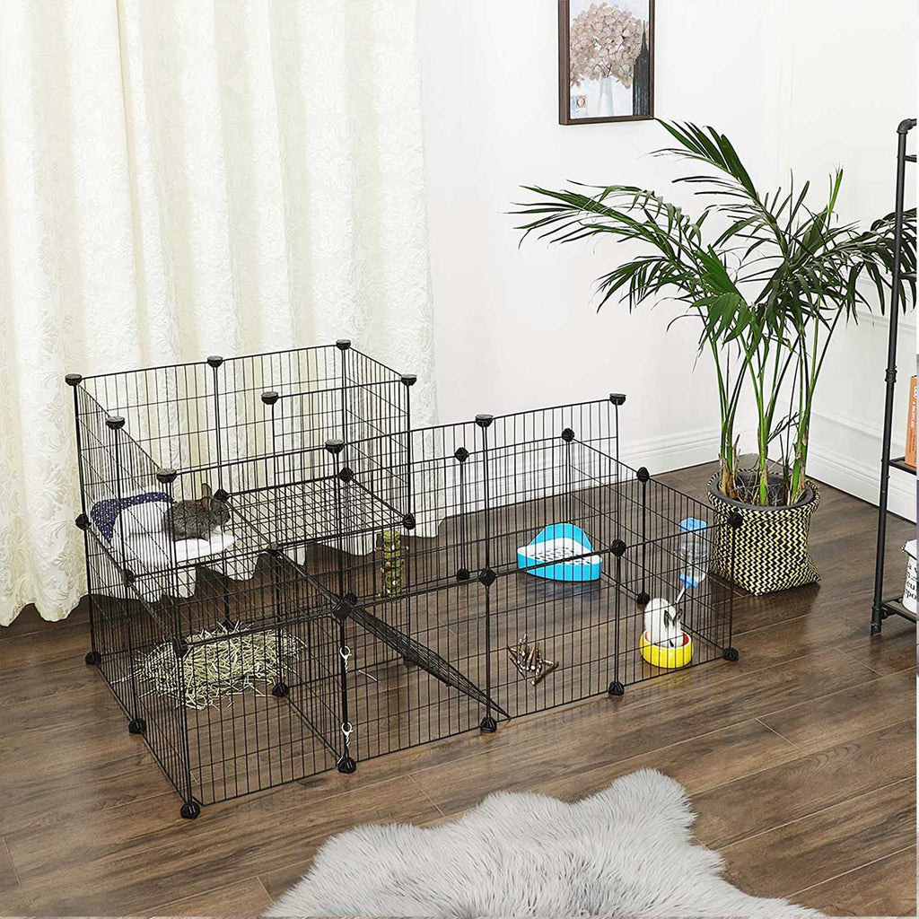 Animal Cage - Rabbit Cage / Cavia Cage - Animal Hob - Black