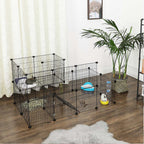 Animal Cage - Rabbit Cage / Cavia Cage - Animal Hob - Black