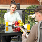 Garden chair - Folding chair - Aluminum frame - up to 150 kg load capacity - Gray