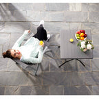 Garden chair - Folding chair - Aluminum frame - up to 150 kg load capacity - Gray
