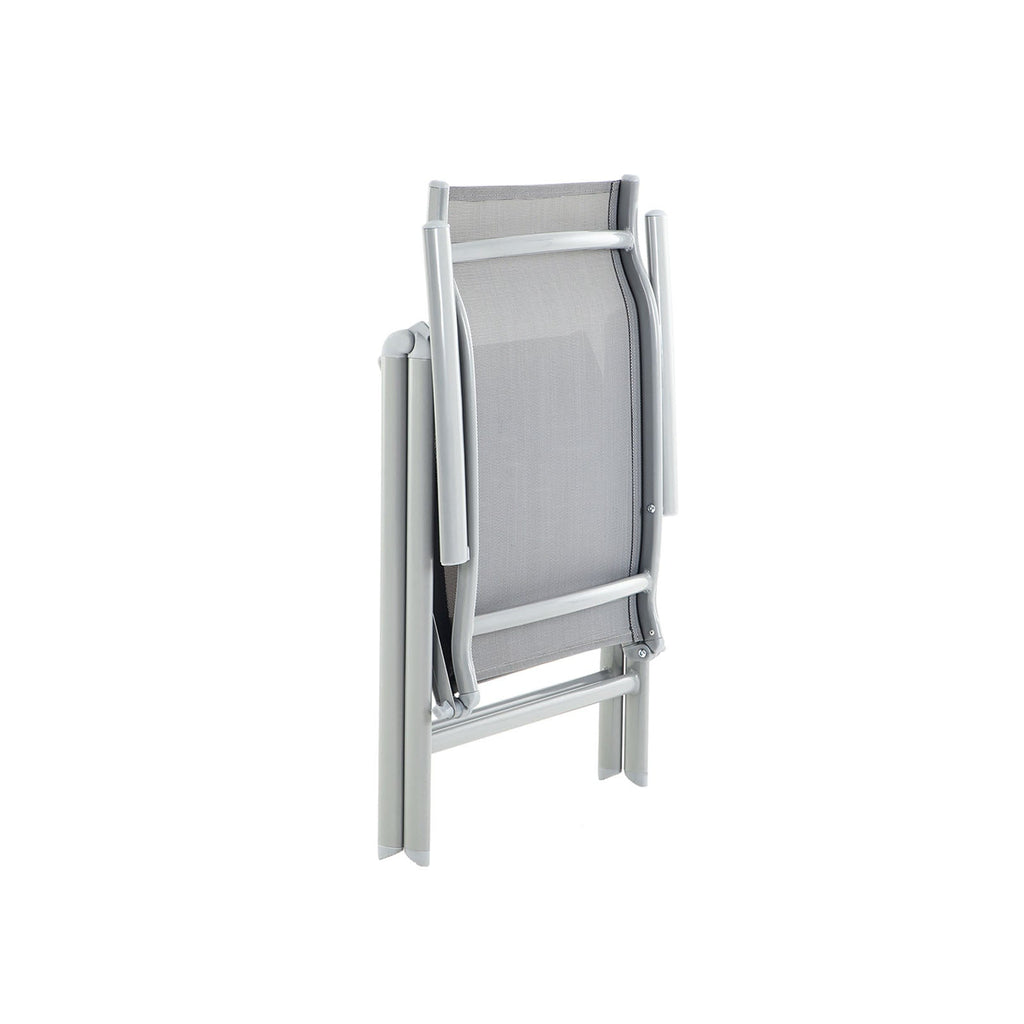 Garden chair - Folding chair - Aluminum frame - up to 150 kg load capacity - Gray