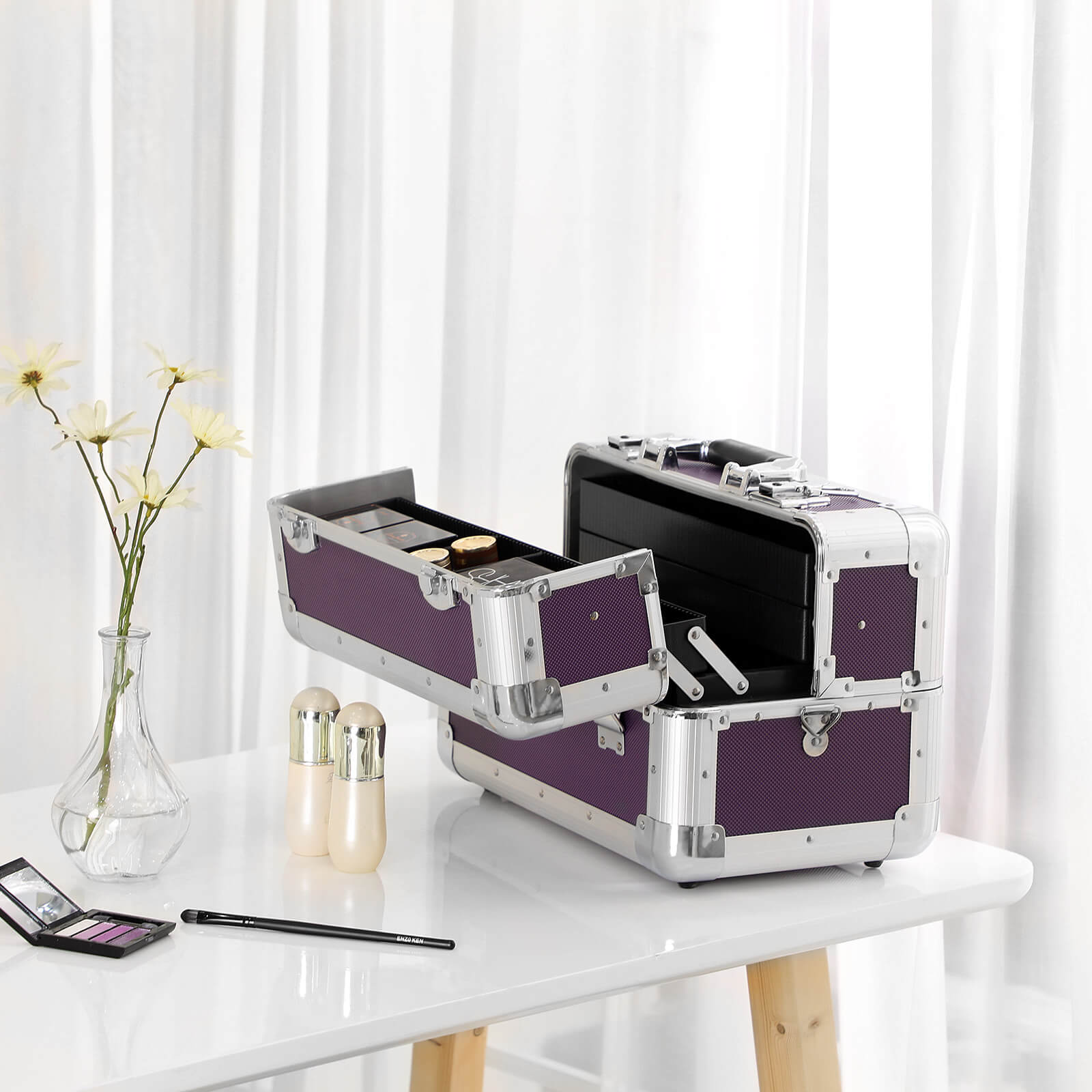 Make-up case-Compact-Purple