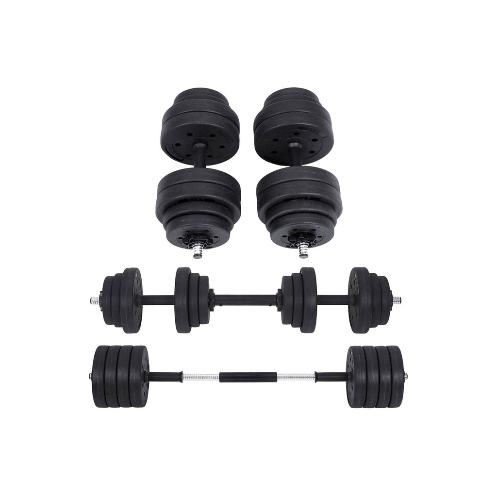 HALKERSET - Adjustable Dumbbells - 20 kg / 30 kg - plastic with steel tube