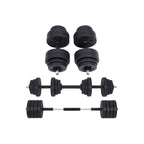 HALKERSET - Adjustable Dumbbells - 20 kg / 30 kg - plastic with steel tube